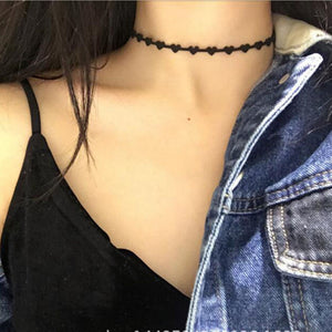 Heart Chokers Fashion Gothic Hollow Black Suede Cocktail False Collar Chockers Necklaces for women Bijoux  2018 chokers - 64 Corp