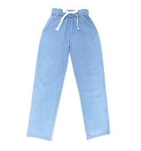 New Plus size comfortable Washed blue loose wide leg denim pants women's jeans elastic waist cowboy full long trousers pants - 64 Corp