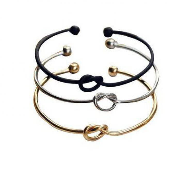 2017 New Simple Minimalist Simple Bracelet Personality Open Knotted Bracelet Jewelry Wholesale Pulseiras Feminina Cuff Bracelets - 64 Corp