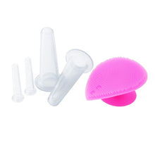 5pcs/set Silicone Face Eye Cupping Jar Facial Lifting Massage Cups with Cleansing Brush Facial Cups Skin Beauty Health Care - 64 Corp