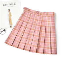ELEXS Women Fashion Summer high waist pleated skirt Wind Cosplay plaid skirt kawaii Female Mini Skirts Short Under it 1119 - 64 Corp