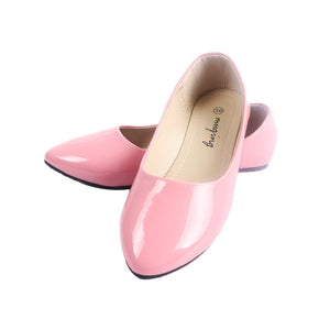 Lianhuaxiang 2018 Women Fashion Spring Ladies Pointed Toe Flat Ballet Flock Shallow Shoes Loafers Slip On Casual Shoes for W - 64 Corp