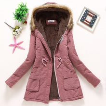 2018 winter jacket women wadded jacket female outerwear slim winter hooded coat long cotton padded fur collar parkas plus size