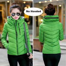 2018 Winter Jacket women Plus Size Womens Parkas Thicken Outerwear solid hooded Coats Short Female Slim Cotton padded basic tops