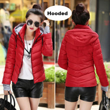 2018 Winter Jacket women Plus Size Womens Parkas Thicken Outerwear solid hooded Coats Short Female Slim Cotton padded basic tops