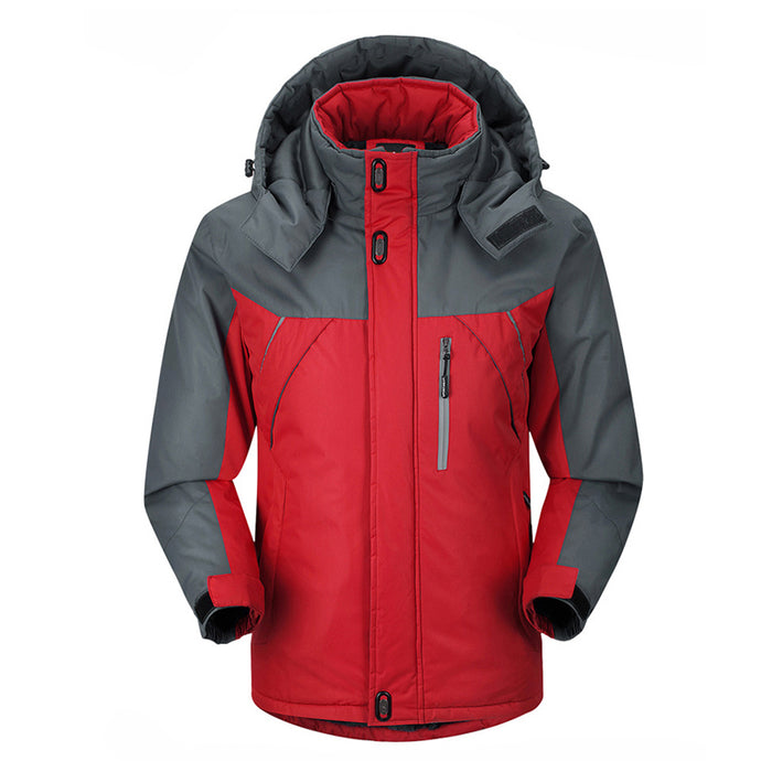 2018 New Men Thicken outwear super warm Coat Winter Climb Mountain Jacket Hooded male Parkas Windproof plus size jackets