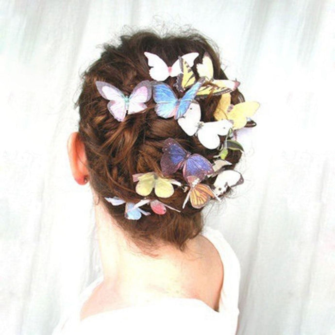 5Pcs/Set Fashion Women Girls Butterfly Hair Clips Wedding Pins Party Bride Hairpins Photography Barrettes Hair Band Accessories - 64 Corp