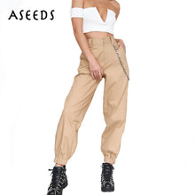 2018 Spring Army military cargo pants women black high waist pants Winter Casual cotton office long Trousers female Sweatpants - 64 Corp