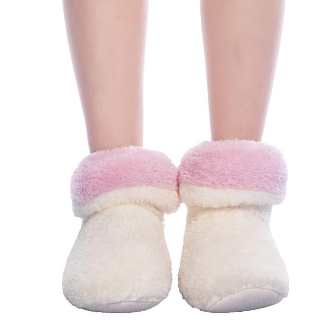 FRALOSHA Dropshipping & Wholesale Women Plush Home shoe Coral Fleece Indoor Floor Sock Winter Foot Warmer Soft bottom slippers - 64 Corp