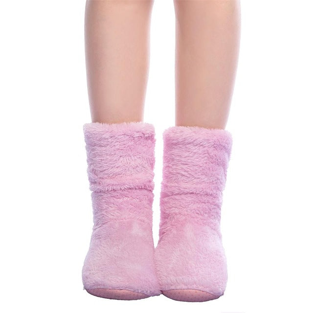 FRALOSHA Dropshipping & Wholesale Women Plush Home shoe Coral Fleece Indoor Floor Sock Winter Foot Warmer Soft bottom slippers - 64 Corp