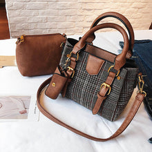 Autumn and Winter New Korean Fashion Minimalist Personality Hit the Color Check Bag Wild Child Shoulder Diagonal Handbags - 64 Corp