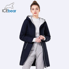 ICEbear 2018 Spring Autumn Long Cotton Women's Coats With Hood Fashion Ladies Padded Jacket Parkas For Women 17G292D