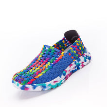 Women Shoes Summer Flat Female Loafers Women Casual Flats Woven Shoes Sneakers Slip On Colorful Shoe Mujer Plus Size 41 - 64 Corp
