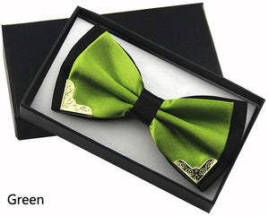 Jbersee Luxury Boutique Fashion Metal Bow Ties for Men Women Wedding Party Butterfly Bowtie Gravata Slim Black Bow Tie Cravat - 64 Corp