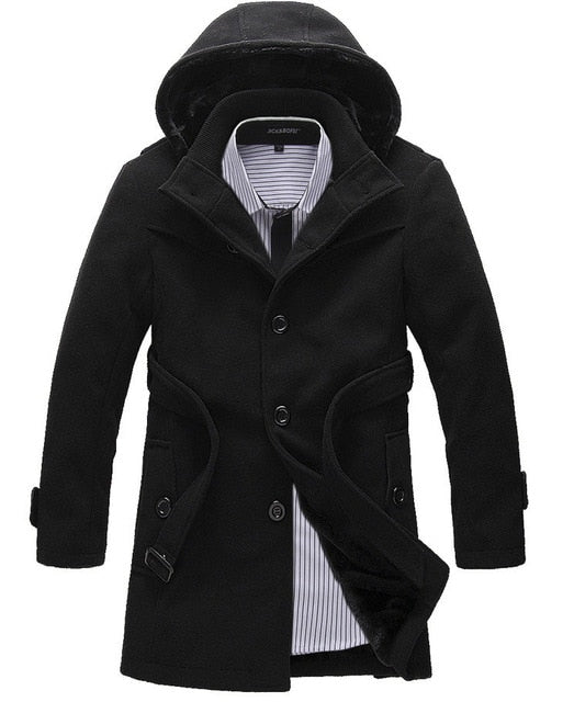 ZOEQO NEW thick longer plus size coats Men jacket Winter Overcoat Men's trench jacket Male warm winter parka men plus size 641