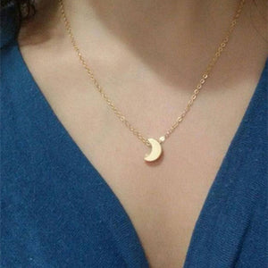 H26 Free Shipping New Fashion Heart Leaf Moon Pendant Necklace Crystal Necklace Women Holiday Beach Statement Jewelry Wholesale - 64 Corp