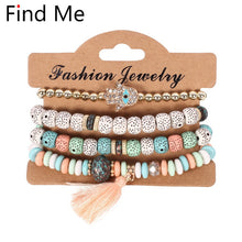Find Me 2018 new Fashion Vintage Ethnic multilayer big beads Bracelets Boho Statement Flower Bracelet Bangles for Women Jewelry - 64 Corp
