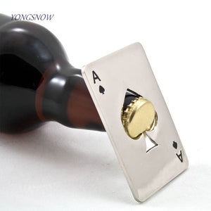Poker Card Beer Bottle Opener Stainless Steel Wedding Party Banquet Gift Souvenirs Kitchen Dining Bar Tools Table Decor Favors - 64 Corp