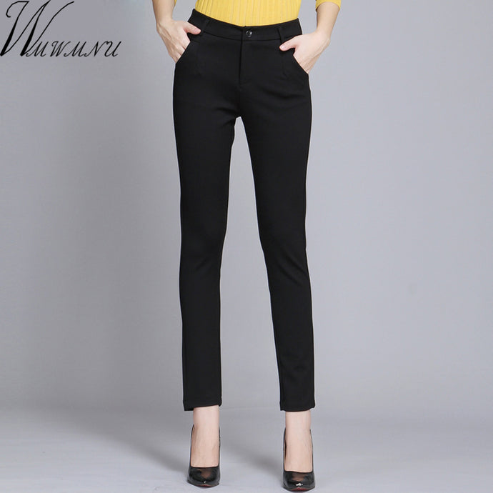 Wmwmnu Women Trousers Work Wear casual Spring Black pencil Pants Plus Size 4XL Female Slim Pants Elastic Pantalones Mujer - 64 Corp