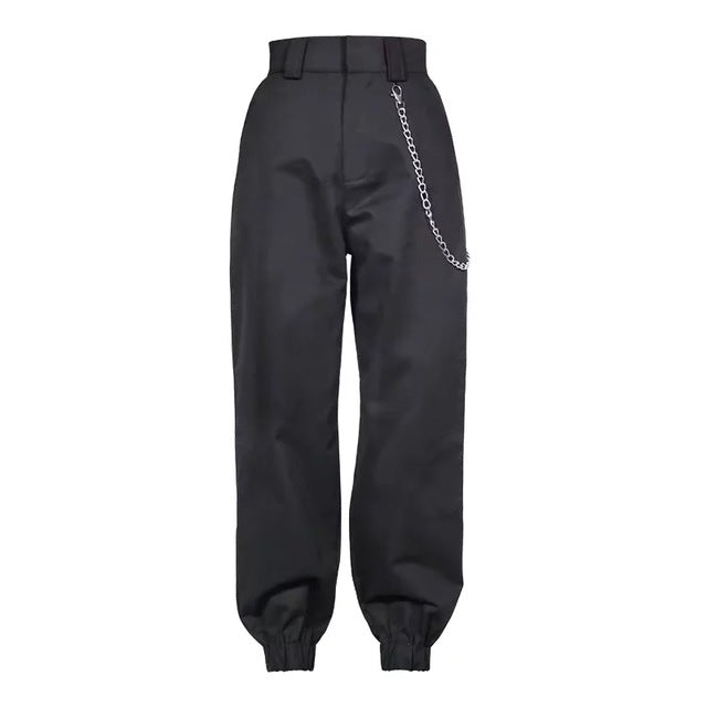 2018 Fashion Chain Military Camouflage pants women Army black high waist loose Camo Pants Trousers Street Jogger sweatpants - 64 Corp