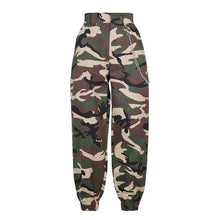 2018 Fashion Chain Military Camouflage pants women Army black high waist loose Camo Pants Trousers Street Jogger sweatpants - 64 Corp