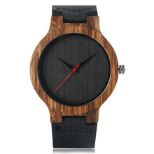 Top Men's Wooden Watches High Quality Black Handmade Natural Wood Bamboo Quartz-watch No Number Face Chic Second Hand Clock Male - 64 Corp