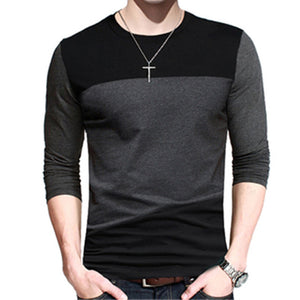 2018 New Plus Size Mens Autumn Casual T-shirt Fashion Slim Long Sleeve V Neck T Shirt Button Decorating Tees / Tops V-neck - 64 Corp