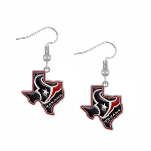 Fishhook Texas map Cowboys Texans A&M Aggies Longhorns Astros Sam Houston Charm Earring For Women Zinc Alloy Earring Jewelry - 64 Corp
