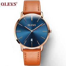 Men Watches Luxury Brand OLEVS Quartz Genuine Leather Strap Minimalist Ultrathin Wrist Watches Waterproof High Quality Relogio - 64 Corp