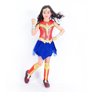 Wonder Woman Cosplay Costumes Girls Fancy Party Dress Justice League Spiderman Cosplay Christmas Halloween Supper Hero Costume