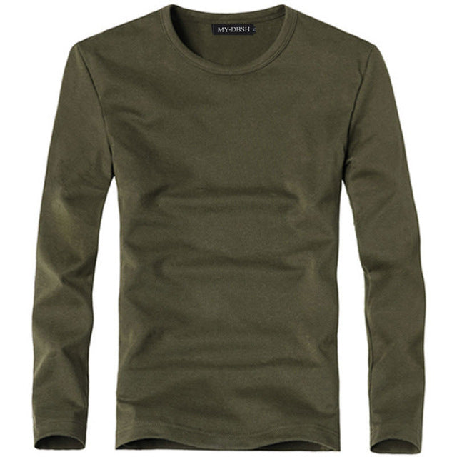 2018 Lycra cotton men 's t shirt long sleeve v neck men v-neck long sleeve T-shirt - 64 Corp