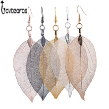 LOVBEAFAS 2018 Fashion Brincos Bohemian Long Earrings Unique Natural Real Leaf Big Boho Earrings For Women Fine Jewelry Gift - 64 Corp