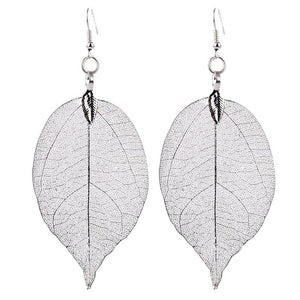 LOVBEAFAS 2018 Fashion Brincos Bohemian Long Earrings Unique Natural Real Leaf Big Boho Earrings For Women Fine Jewelry Gift - 64 Corp