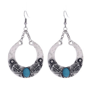 LOVBEAFAS 2018 Fashion Boho Big Drop Earrings For Women Jewelry Brinco Carved Vintage Tibetan Silver Bohemian Long Earrings - 64 Corp