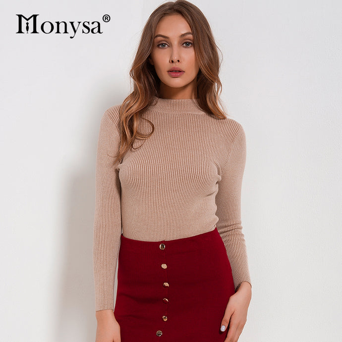 Women Sweaters And Pullovers 2018 New Autumn Winter Clothing Casual Knitted Women Tops Long Sleeve Basic Sweaters For Women - 64 Corp