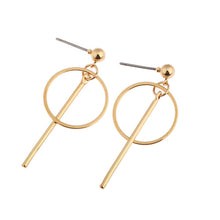 kshmir The minimalist geometric circular earrings contracted temperament earrings Long female stud earrings - 64 Corp