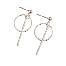 kshmir The minimalist geometric circular earrings contracted temperament earrings Long female stud earrings - 64 Corp