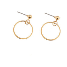 kshmir The minimalist geometric circular earrings contracted temperament earrings Long female stud earrings - 64 Corp