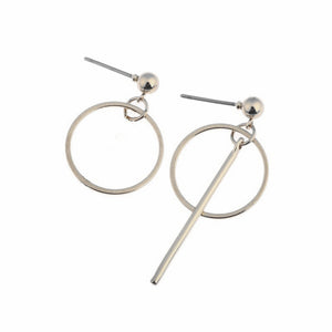 kshmir The minimalist geometric circular earrings contracted temperament earrings Long female stud earrings - 64 Corp