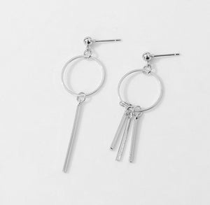 kshmir The minimalist geometric circular earrings contracted temperament earrings Long female stud earrings - 64 Corp