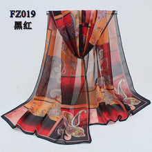 new arrival 2018 spring and autumn chiffon women scarf polyester geometric pattern design long soft silk shawl 004 - 64 Corp