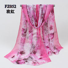 2018 New Women Chiffon Silk Scarfs Fashion Spring Square polyester Scarves Print flowers Shawl Summer Shawls And Hijabs 052 - 64 Corp
