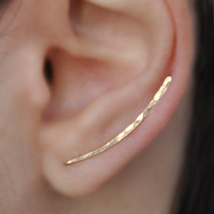 PINJEAS handmade cuff  Earrings Climber Crawler Bar Pins sweep Long clip on ear oorbellen minimalist gift Jewerly - 64 Corp