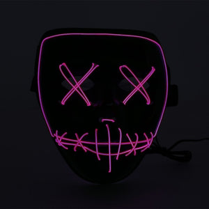 Halloween Mask LED Light Up Funny Masks The Purge Election Year Great Festival Cosplay Costume Supplies Party Masks Glow In Dark