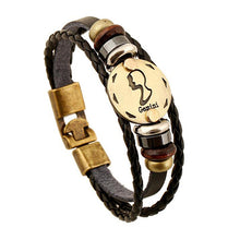 12 Constellations Bracelet 2018 New Fashion Jewelry Leather Bracelet Men Casual Personality Zodiac Signs Punk Bracelet XY160496 - 64 Corp