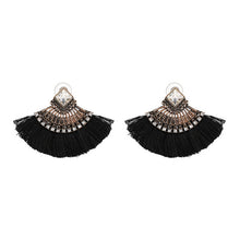 Bohemia Dangle Drop Earrings Women Accessories Fan Shaped Cotton Handmade Tassels Fringed Earrings Ethnic Jewelry - 64 Corp