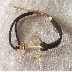 s 120 1 piece leather leather bracelet black rope chain chain geometric bracelet male and female bracelet Gothic punk factory di - 64 Corp