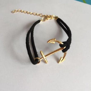 s 120 1 piece leather leather bracelet black rope chain chain geometric bracelet male and female bracelet Gothic punk factory di - 64 Corp