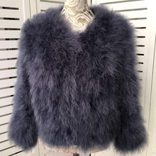 New Season's 100% Fluffy Feather Fever Fur Jackets Handmade Knitted Genuine Ostrich Fur Coat Women Retail Natural Fur Jacket