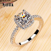 Luxurious 2 ct CZ Rings Female Ring Bijoux Newest White  4 Prong Zirconia Wedding Engagement Rings For Women - 64 Corp
